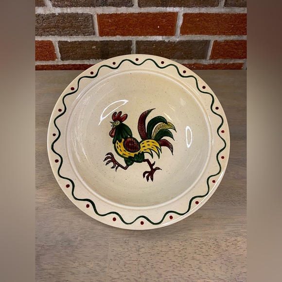 Metlox Poppytrail California Provincial Rooster Vegetable Serving Bowl 10 - Picture 1 of 6